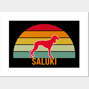 Saluki Vintage Silhouette Posters and Art